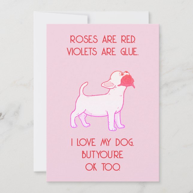 Roligt Alla Hjärtansdags-kort - Love Dog Design Julkort (Framsida)