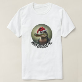Roligt Alligator i Santa Hat T Shirt