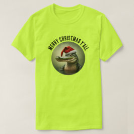Roligt Alligator i Santa Hat T Shirt