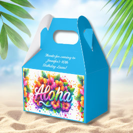 Roligt Aloha Tropical Birthday Luau Blue Presentaskar