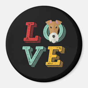 Roligt älskar jag foxterrier mig älskare för magnet