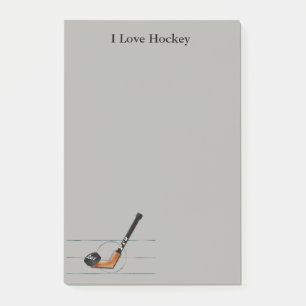 Roligt "älskar jag hockey" "10x6" "postar den post-it block