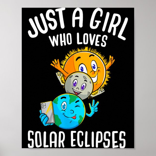 Roligt Älskar Solförmörkelser Sol Måne Poster (Framsidan)