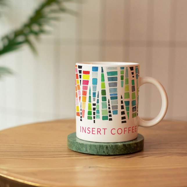 Roligt Älskare Kaffemugg (Colorfeul Watercolor Coffee Lovers Mug)