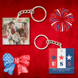 Roligt American Flagga,Patriotic USA,Family Namn P