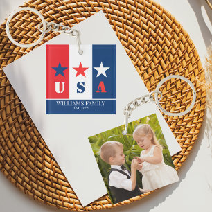 Roligt American Flagga,Patriotic USA,Family Namn P