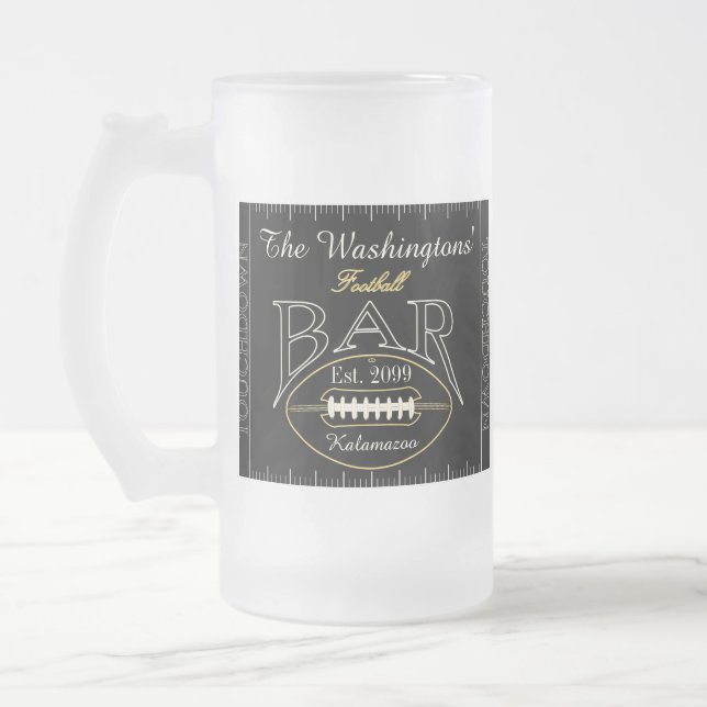 Roligt American Football Pub Drinkware Beer Frostat Ölglas (Vänster)