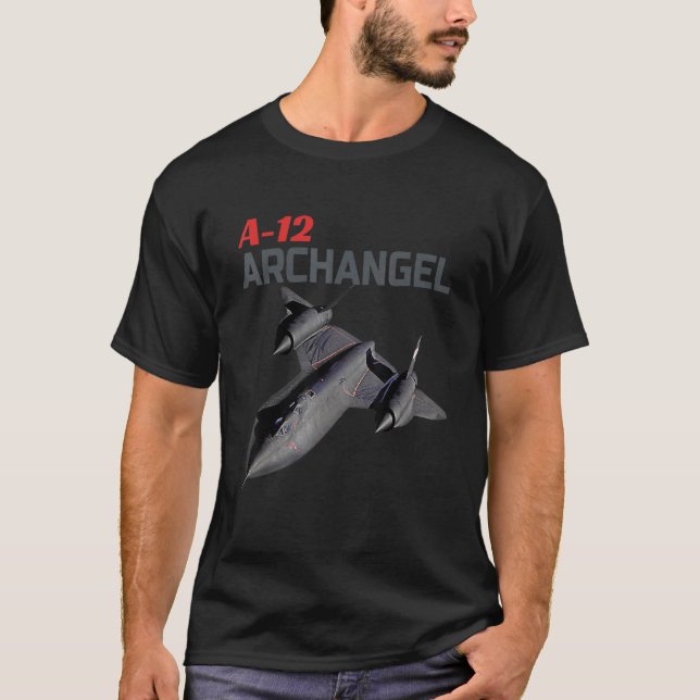 Roligt American Military Aviation A 12 Archangel i T Shirt (Framsida)