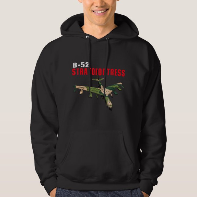 Roligt American Military Aviation B-52 Stratofort Hoodie (Framsida)