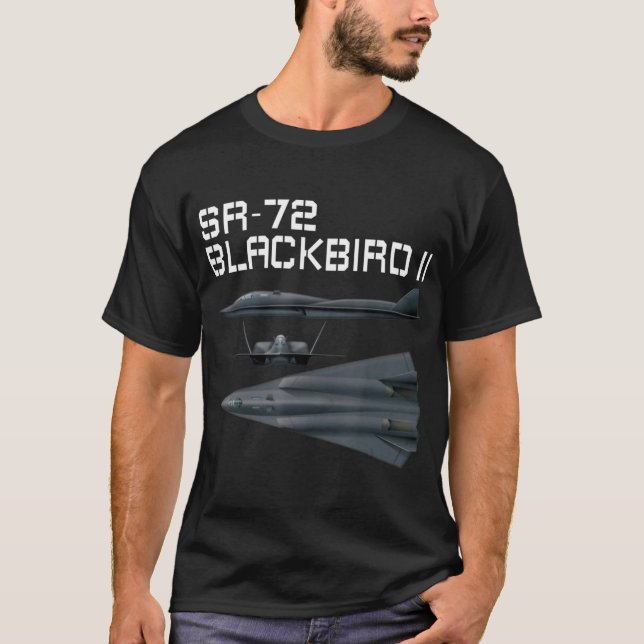 Roligt American Military Aviation Sr-72 Blackbird  T Shirt (Framsida)
