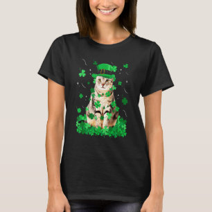 Roligt American Shorthair Cat St Patrick S Day Iri T Shirt