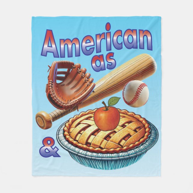 Roligt amerikansk som basket och Apple Paj Fleecefilt (Framsidan)