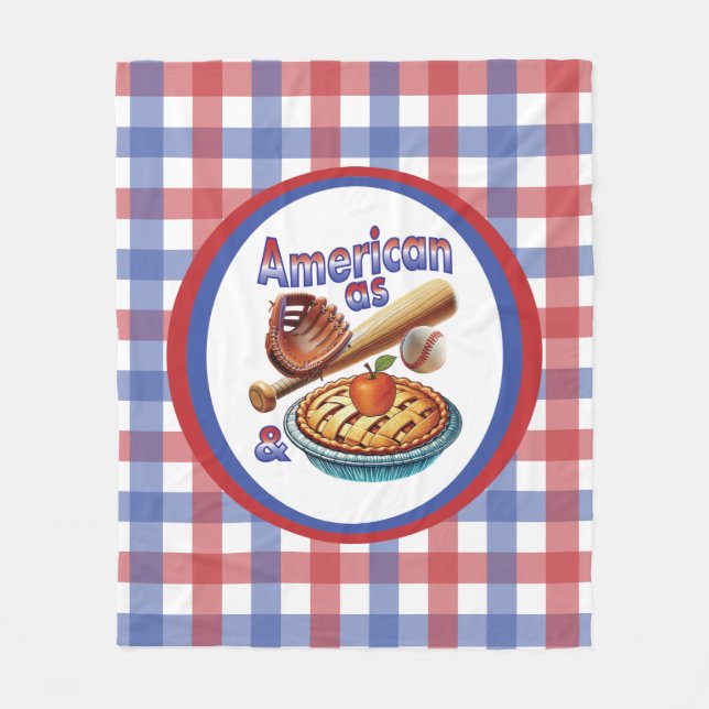 Roligt amerikansk som basket och Apple Paj Fleecefilt (Framsidan)