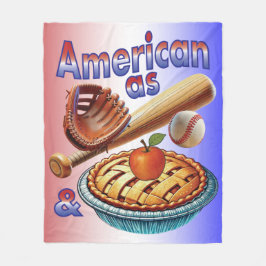 Roligt amerikansk som basket och Apple Paj Fleecefilt