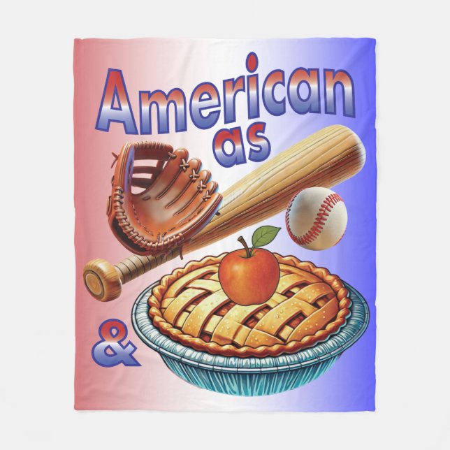 Roligt amerikansk som basket och Apple Paj Fleecefilt (Framsidan)