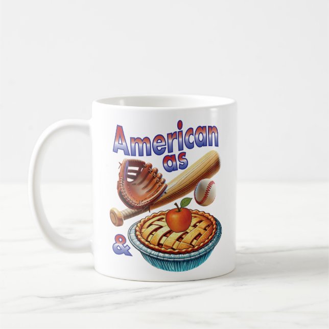 Roligt amerikansk som basket och Apple Paj Kaffemugg (Vänster)