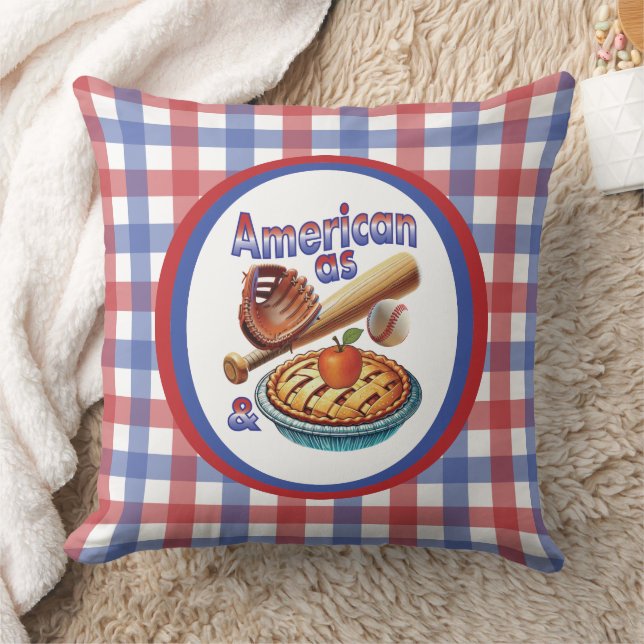 Roligt amerikansk som basket och Apple Paj Kudde (Filt)