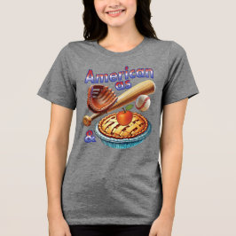 Roligt amerikansk som basket och Apple Paj T Shirt