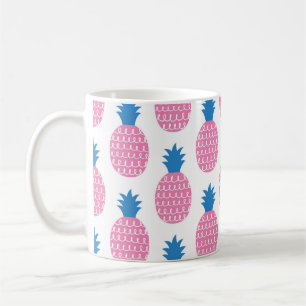 Roligt ananas skarvlös illustration av mönster vin kaffemugg