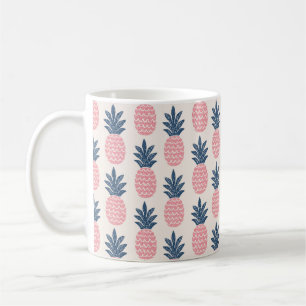 Roligt ananas sömlös mönster kaffemugg