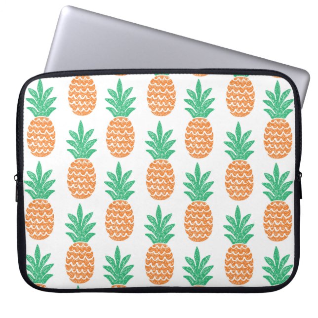 roligt ananas sömlös mönster laptop fodral (Framsidan)