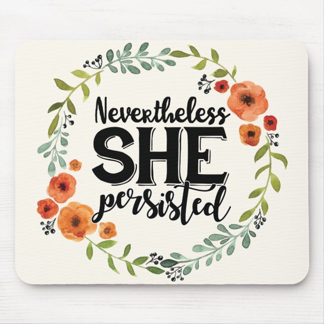 Roligt ändå framhärdade hon gullig vintagememe musmatta (Framsidan)