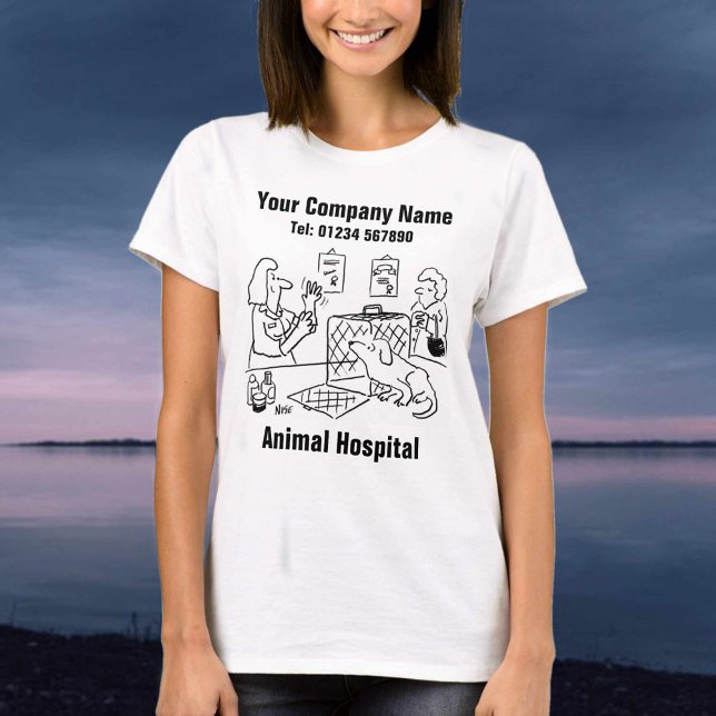 Roligt Animal Hospital Veterinary Image for Busine T Shirt (Skapare uppladdad)