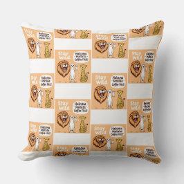 Roligt Animal Safari Theme Kudde