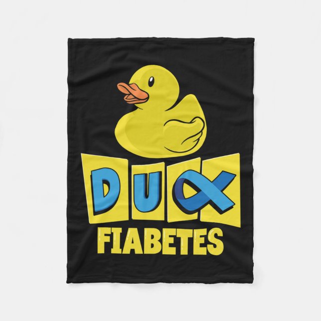 Roligt Anka Diabetes Awareness Fleecefilt (Framsidan)