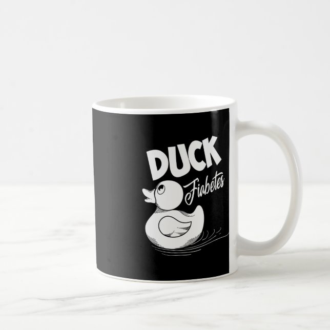 Roligt Anka Fiabetes Coola Diabetes Awareness Supp Kaffemugg (Höger)