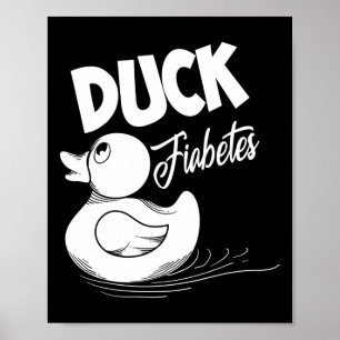Roligt Anka Fiabetes Coola Diabetes Awareness Supp Poster