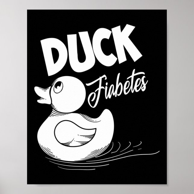 Roligt Anka Fiabetes Coola Diabetes Awareness Supp Poster (Framsidan)