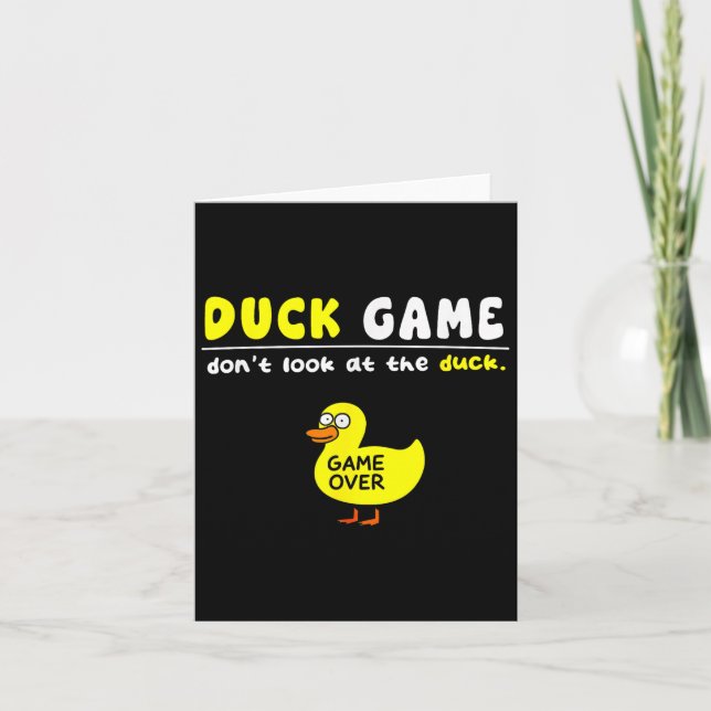 Roligt anka spel Titta inte Spel över Pojkar Flick Kort (Framsida)