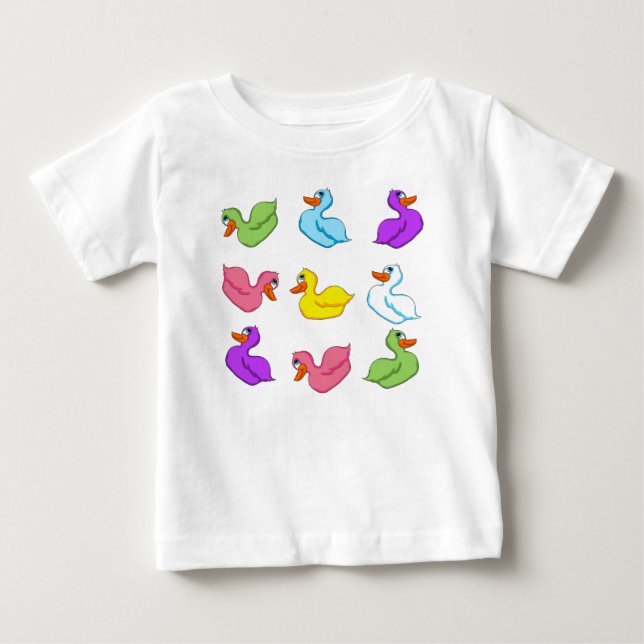 Roligt Ankor Småbarn Hoodie T Shirt (Framsida)