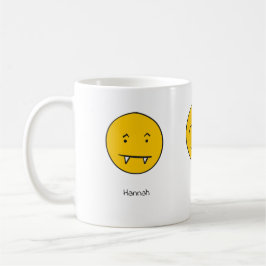 Roligt Anpassade Namn Smiley face design Kaffemugg