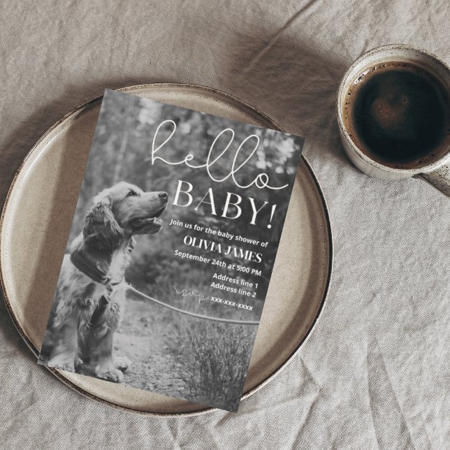 Roligt, anpassat fotobarnkalas för hund  inbjudningar (Skapare uppladdad)