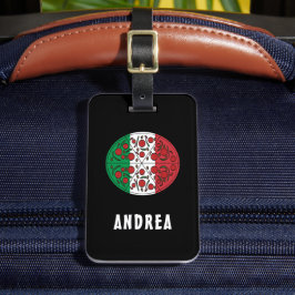 Roligt Anpassat Namn Italien Italienska Flaggan Pe Bagagebricka