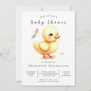 Roligt Anpassningsbar Anka Baby Shower Inbjudningar