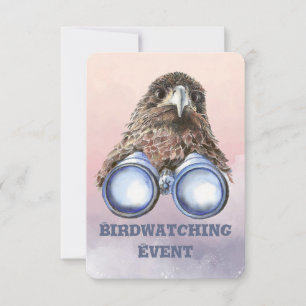 Roligt Anpassningsbar Bird Wating Födelsedagsfest Inbjudningar