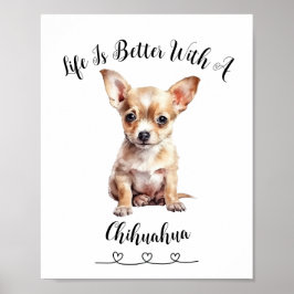 Roligt Anpassningsbar Chihuahua Poster "Tiny but M