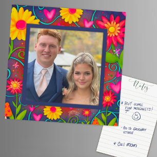 Roligt Anpassningsbar Family Photo Hearts Colorful