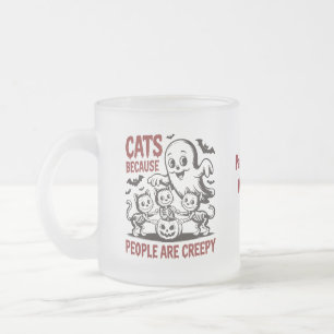 Roligt Anpassningsbar Halloween Cat Frostad Glasmugg