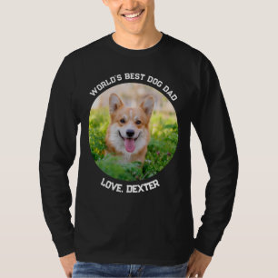 Roligt Anpassningsbar Pet Photo Circle World's Bes T Shirt