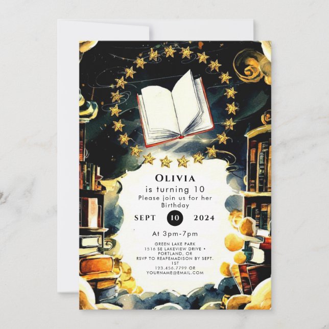 Roligt Anpassningsbar Storybook Birthday Inbjudningar (Framsida)