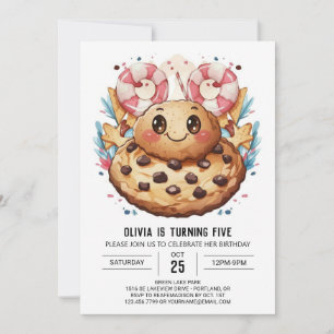 Roligt Anpassningsbar Sweets Cookies Birthday Inbjudningar