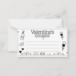 Roligt anpassningsbar Valentine/årsdag Kuponger Anteckningskort
