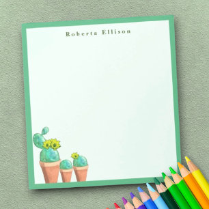 Roligt Anpassningsbarna Southwest Poted Cactus Flo Anteckningsblock