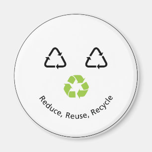 Roligt ansikte för återvinna magnet