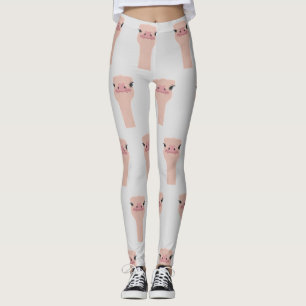 Roligt ansikte för Ostrich Leggings