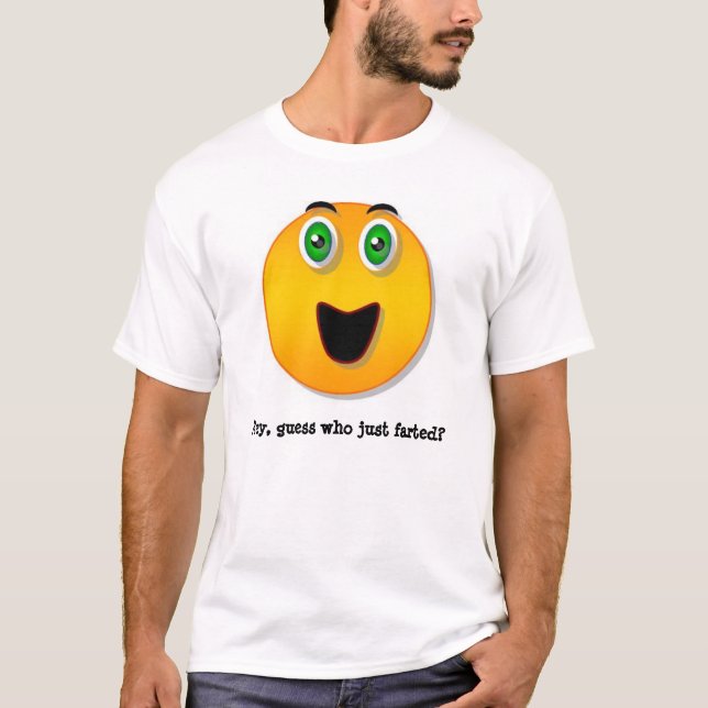 Roligt ansikte - gissning som T-tröja Tee Shirt (Framsida)